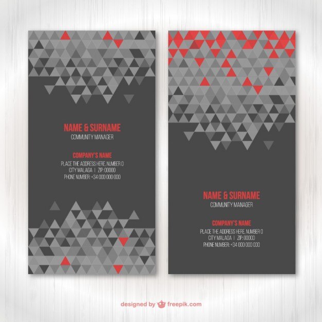 Free Vector geometrical business card template