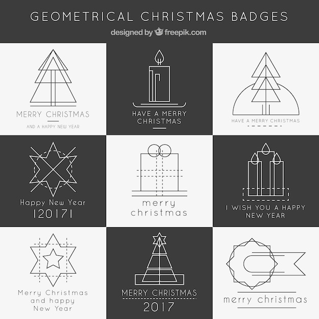 Geometrica badge christmas collection