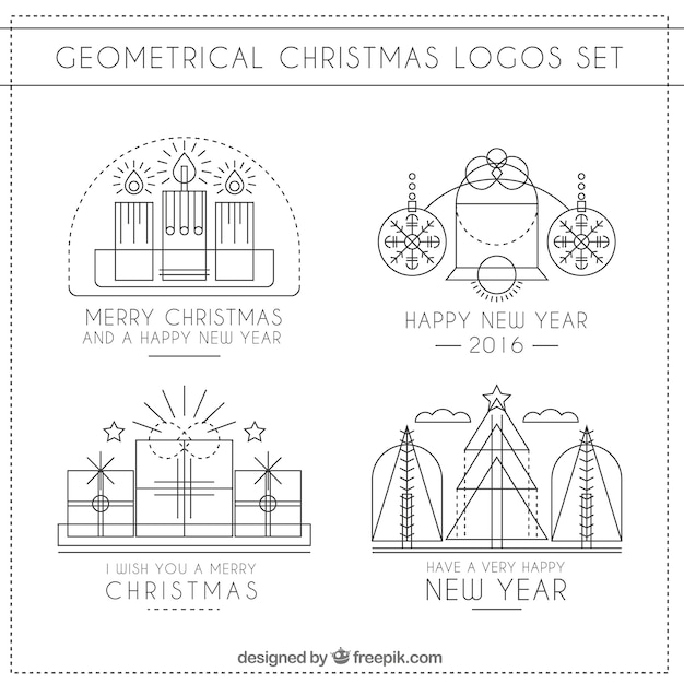 Геометрическая Рождество Логос Набор