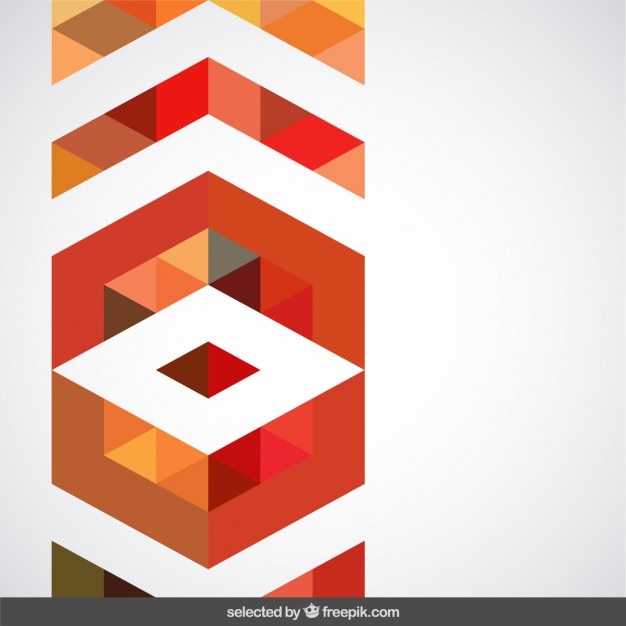 Free vector geometrical decoration in terracotta tones