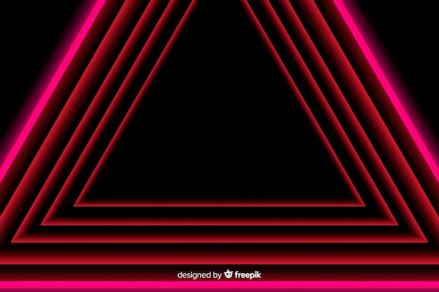 Geometrical design in red light lines