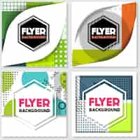 Free vector geometrical flyer design