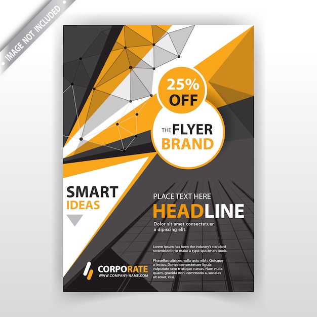 Free vector geometrical flyer mockup