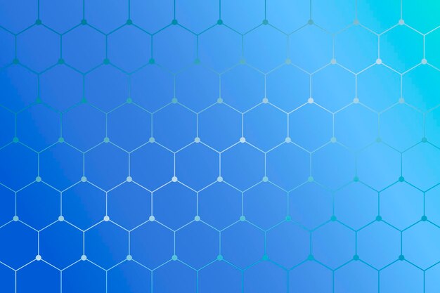 Geometrical honeycomb patterned blue background