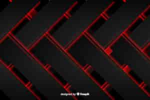 Free vector geometrical red and black tangled shapes