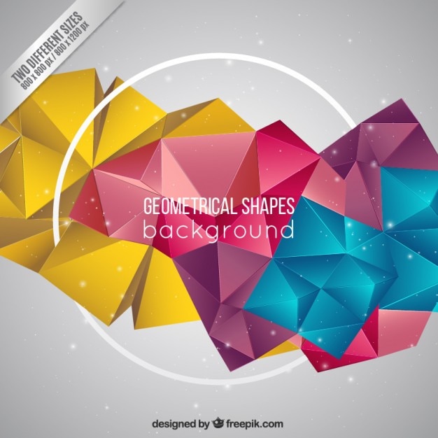 Free vector geometrical shapes background