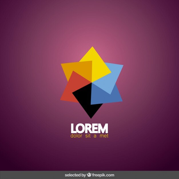 Free Vector geometrical star logo