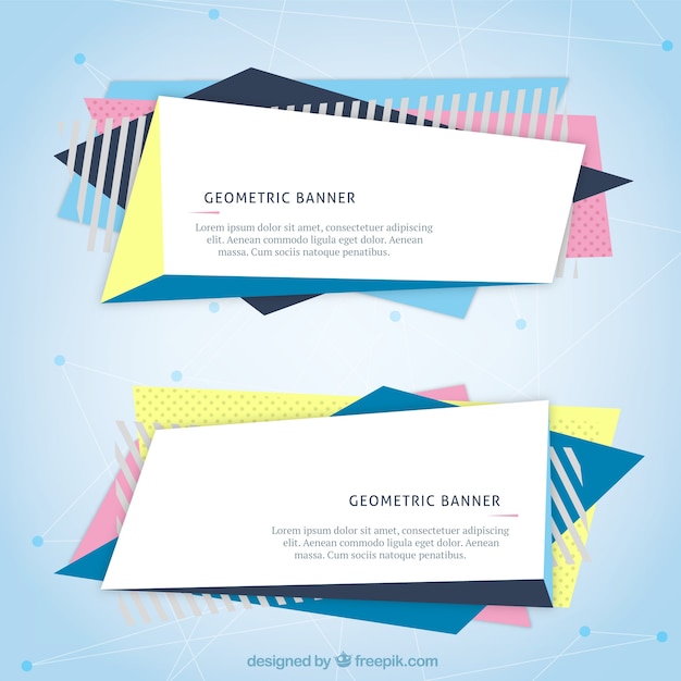 Geometrical web banners