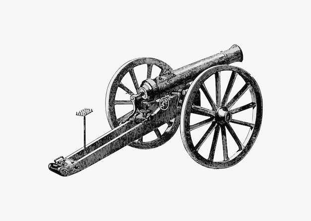 ドイツの戦場の大砲