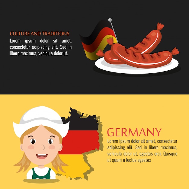 Free vector german culture design