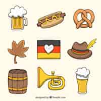 Free vector german products and complements