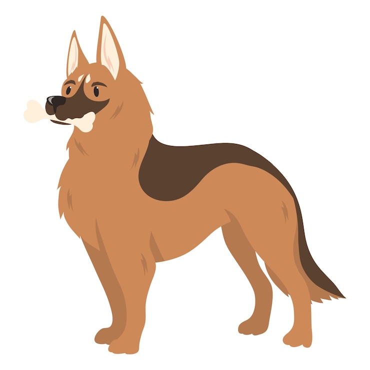 Free Vector german shepherd dog