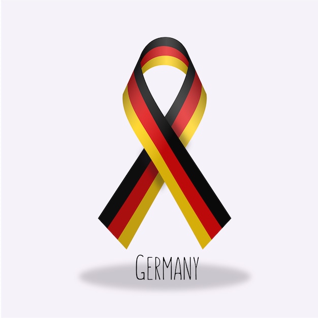 Germany flag ribbon design