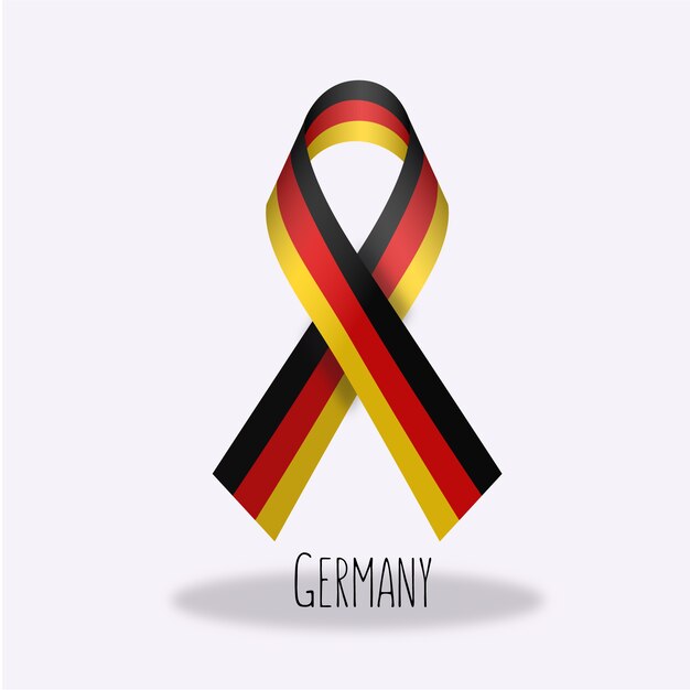 Germany flag ribbon design