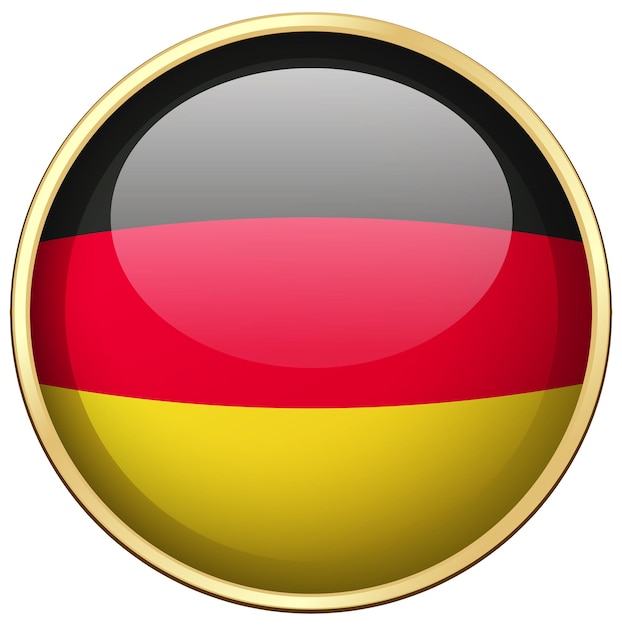 Флаг Германии на круглом значке