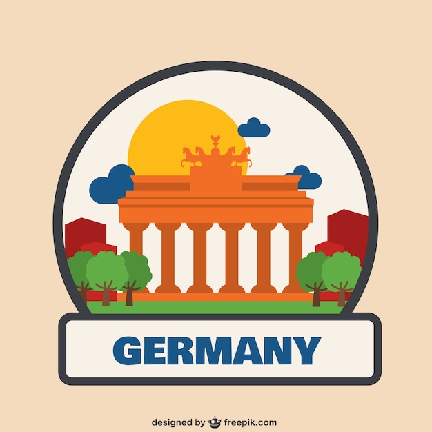 Vettore gratuito germania logo illustrazione