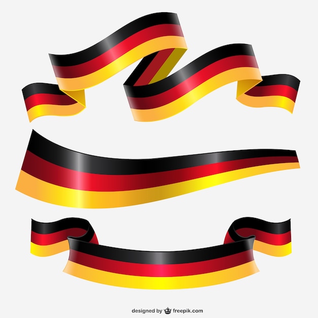 Premium Vector Germany Ribbon Flag