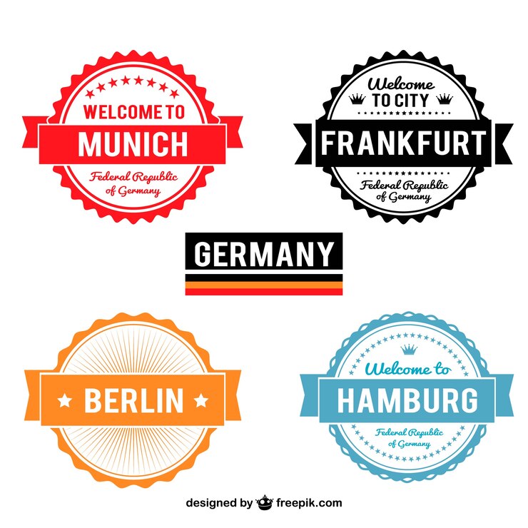 Free Vector germany stamps