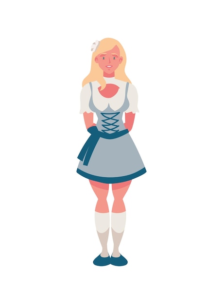 Free vector germany woman with dirndl