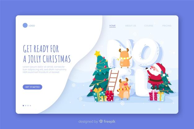 Get ready for a jolly christmas landing page