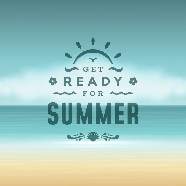 Premium Vector Get Ready For Summer Lettering