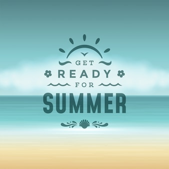 Premium Vector Get Ready For Summer Lettering Premium Vector Get Ready For Summer Lettering