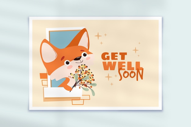 Get well soon card template