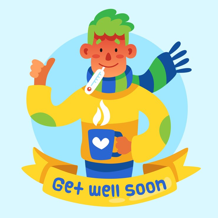 Free Vector get well soon concept illustrated