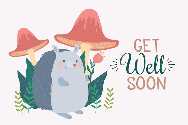 Free vector get well soon concept