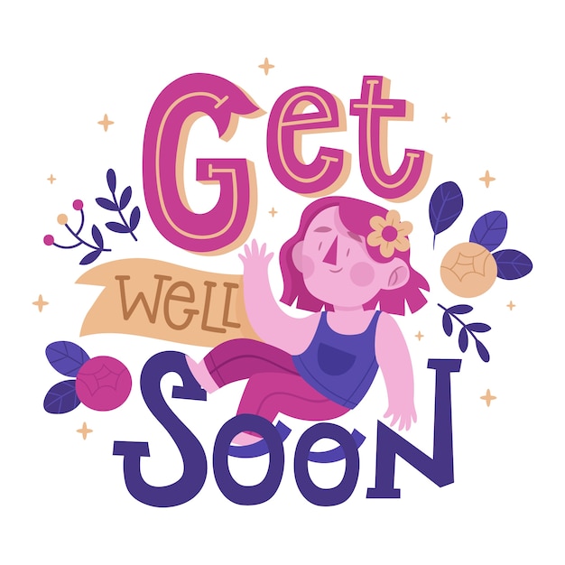 Get well soon illustration