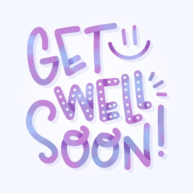 Get well soon lettering style