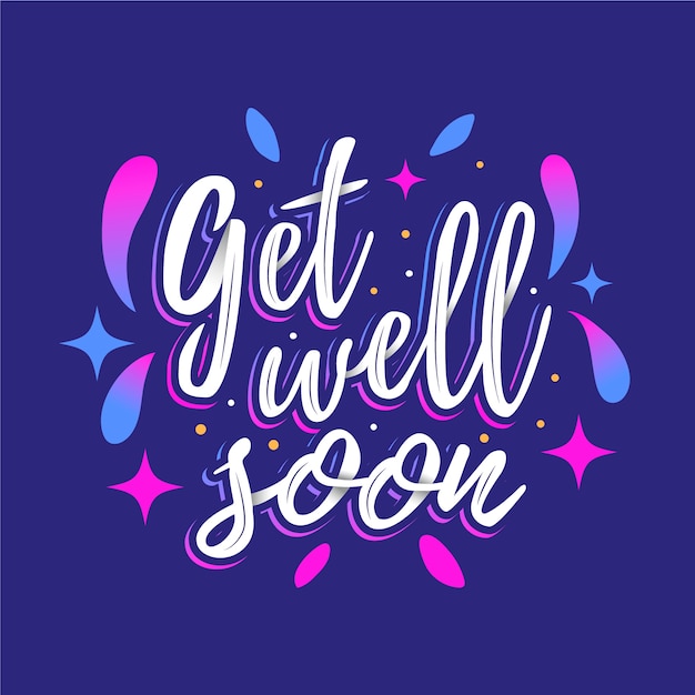 Get well soon lettering