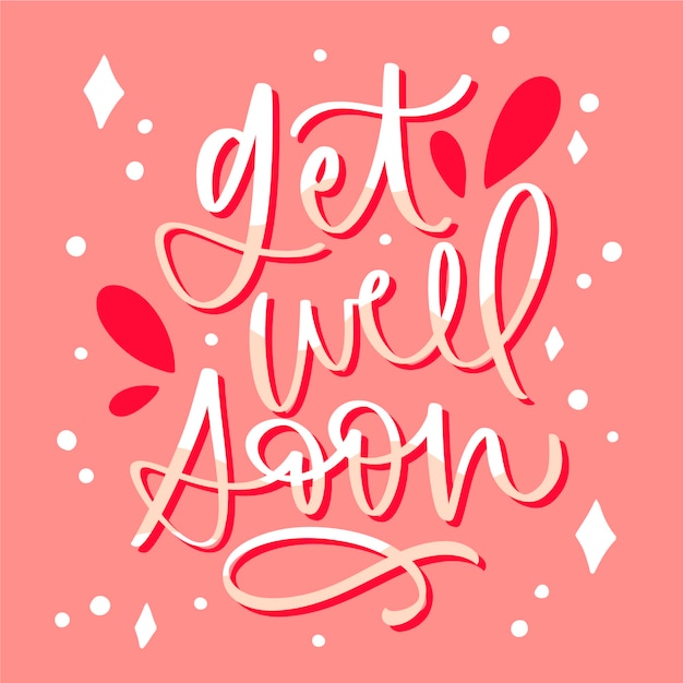 Free vector get well soon lettering