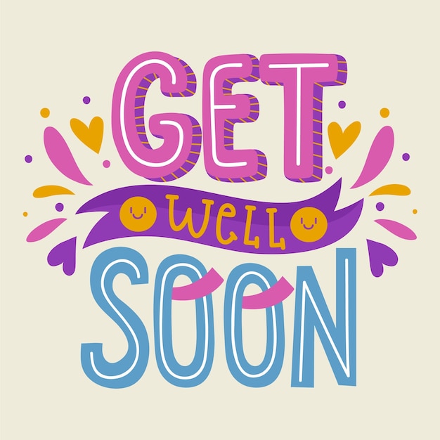 Get well soon lettering