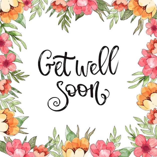 Get well soon lettering