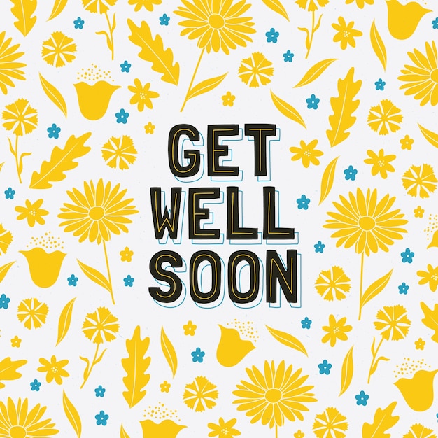 Free vector get well soon lettering