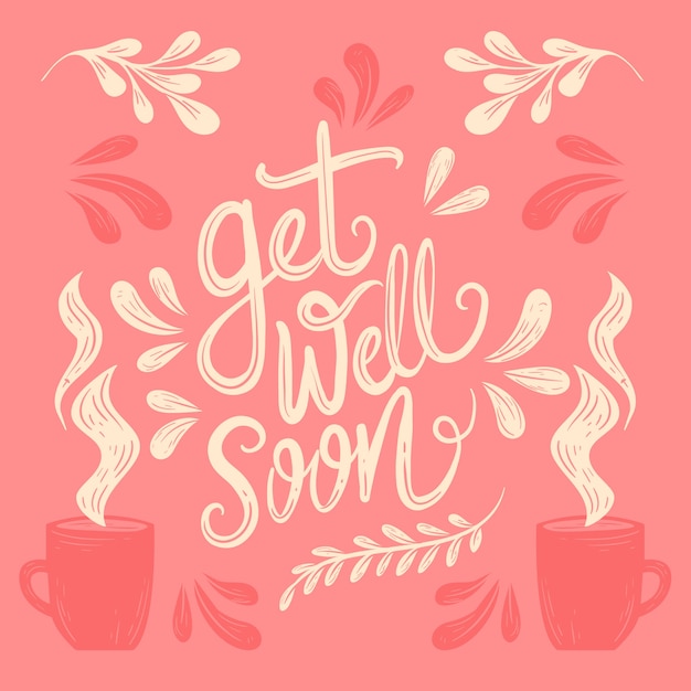 Get well soon lettering