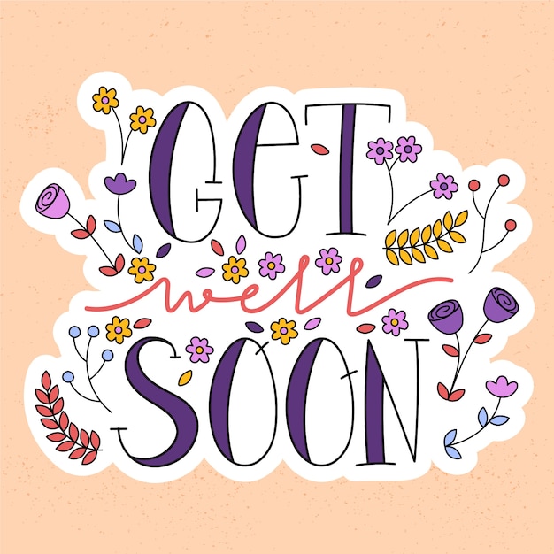 Get well soon lettering