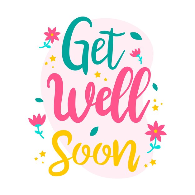 Get well soon lettering