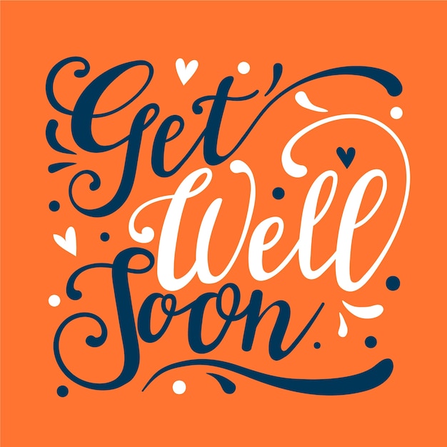 Get well soon lettering