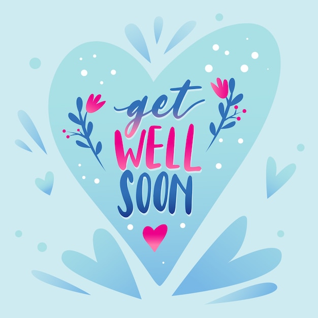 Free vector get well soon lettering
