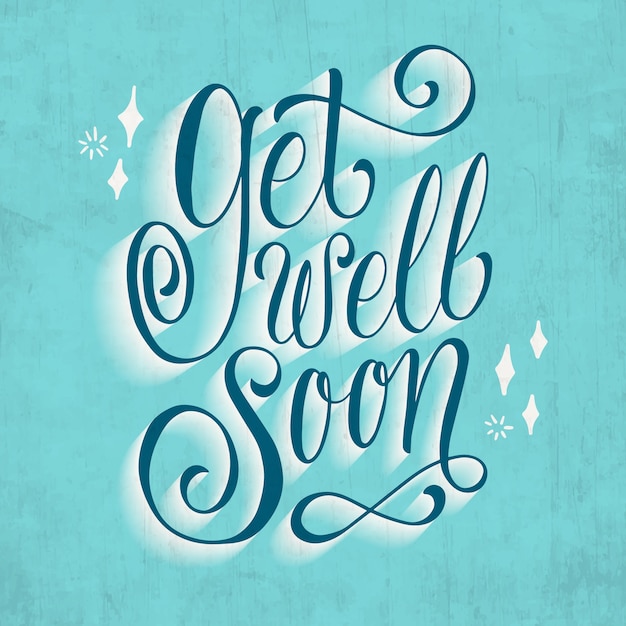 Free vector get well soon lettering