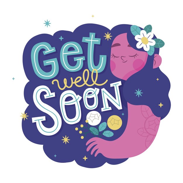 Get well soon lettering