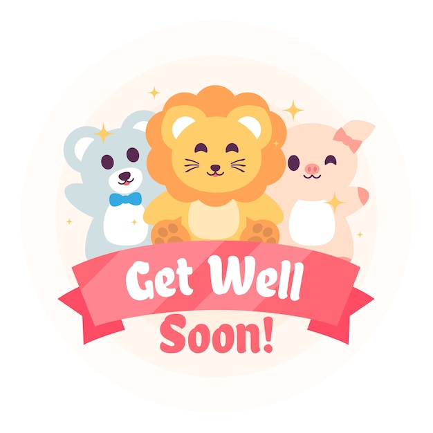 Get well soon motivational message theme