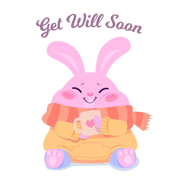 Get well soon quote and chubby bunny