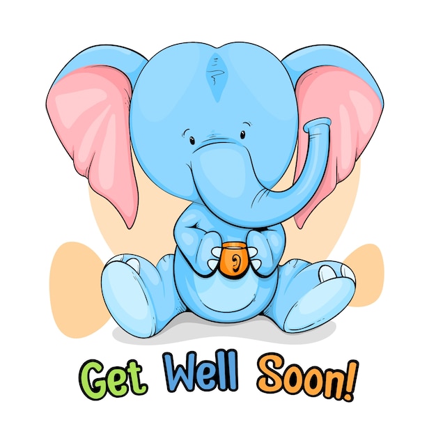 Get well soon with character theme