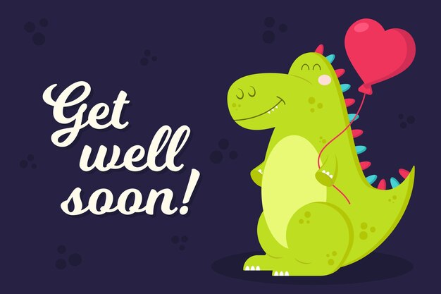 Get well soon with a character