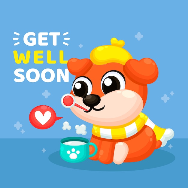 Get well soon with character