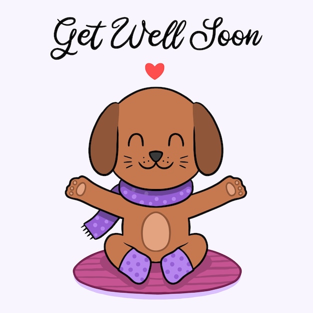 Get well soon with puppy