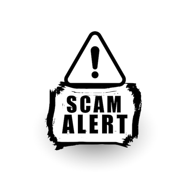 Free vector get your technology safe with scam alert alarm background